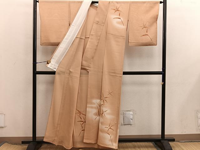 平和屋着物*夏物 訪問着 絽 草葉文 正絹 逸品 BAAX8187mz