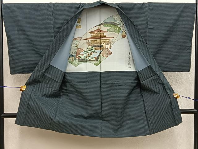 平和屋着物●男性 本場大島紬 アンサンブル 80亀甲 総詰め 正絹 逸品 未使用 BAAX8192mz