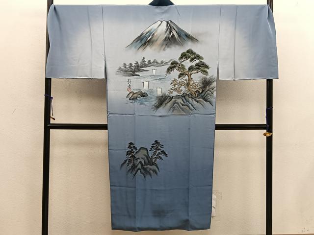 平和屋着物●男性 本場大島紬 アンサンブル 襦袢セット キングサイズ 100亀甲 総詰め 羽裏:富士 正絹 逸品 BAAX8193mz