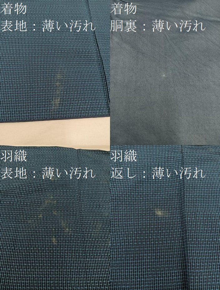 平和屋着物■男性 本場大島紬 アンサンブル 襦袢セット 絣文様 正絹 逸品 BAAX8197mz