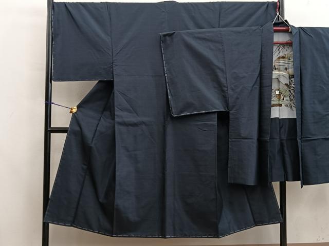 平和屋着物●男性 本場大島紬 アンサンブル 80亀甲 総詰め 正絹 逸品 BAAX8202mz