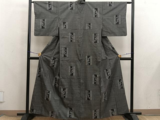 平和屋着物■本場大島紬 7マルキ 楓文 正絹 逸品 BAAX8203mz