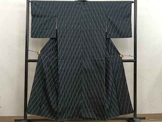 平和屋着物■上質な紬 立涌文様 正絹 逸品 未使用 BAAX8216mz