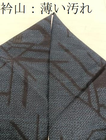 平和屋着物■上質な紬 幾何学文様 正絹 逸品 BAAX8226mz