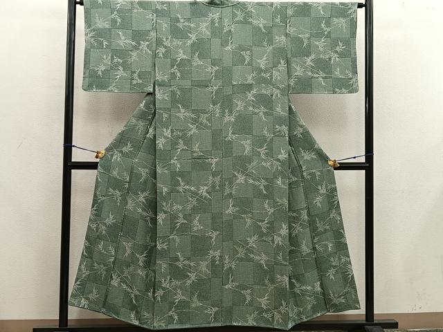 平和屋着物■上質な小紋 枝葉文 さが美扱い 正絹 逸品 BAAX8227mz