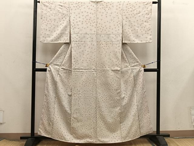 平和屋着物■上質な小紋 草花文 金彩 正絹 逸品 BAAX8244mz