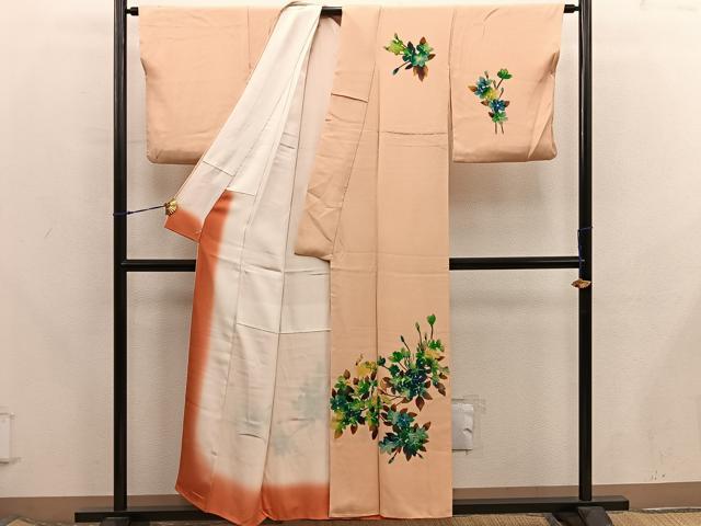 平和屋着物■訪問着 枝花文 ろうけつ染め 正絹 逸品 BAAX8249mz