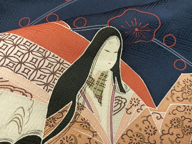 平和屋着物■訪問着 枝梅人物文 正絹 逸品 BAAX8254mz