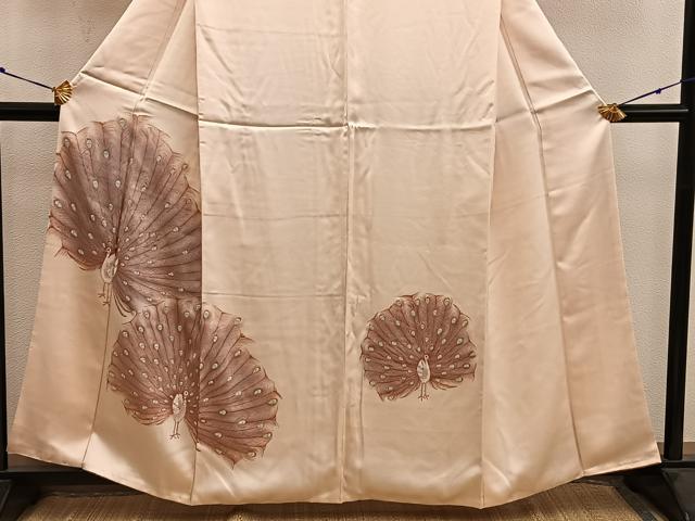平和屋着物■訪問着 孔雀 正絹 逸品 BAAX8268mz