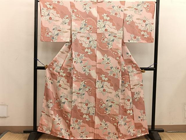 平和屋着物■上質な小紋 辻が花 金彩 正絹 逸品 BAAX8271mz