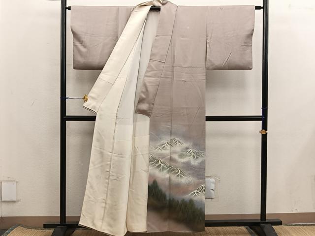 平和屋着物■豪華色留袖 遠山樹林文 暈し染め 金銀糸 正絹 逸品 BAAX8281mz