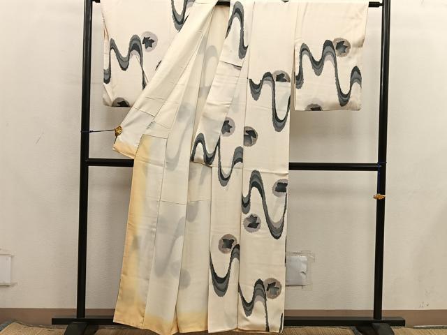 平和屋着物■上質な小紋 流水文 正絹 逸品 BAAX8292mz