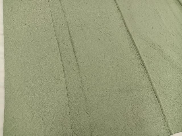 平和屋着物■上質な色無地 黄海松茶色 正絹 逸品 BAAX8295mz