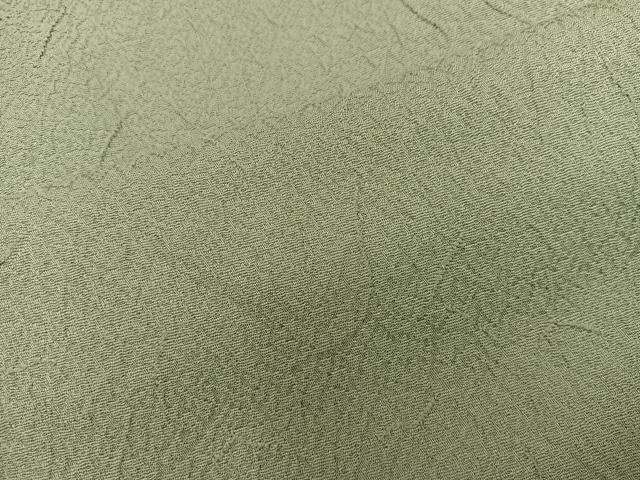平和屋着物■上質な色無地 黄海松茶色 正絹 逸品 BAAX8295mz