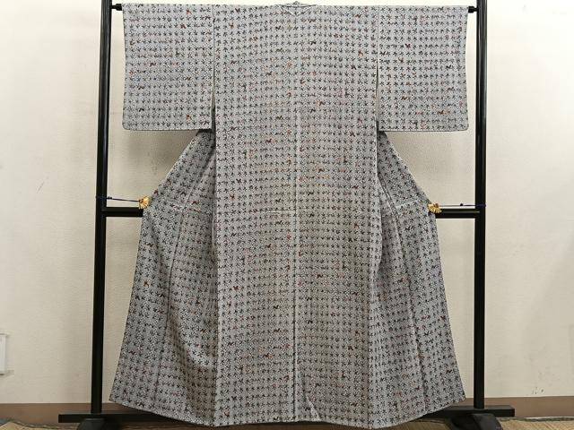 平和屋着物■上質な小紋 舞蝶花文 金彩 正絹 逸品 BAAX8302mz