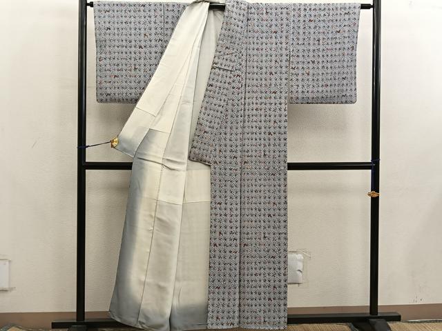 平和屋着物■上質な小紋 舞蝶花文 金彩 正絹 逸品 BAAX8302mz