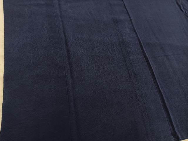 平和屋着物■上質な色無地 青褐色 正絹 逸品 BAAX8307mz