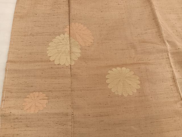 平和屋着物■上質な紬 菊花文 正絹 逸品 BAAX8318mz