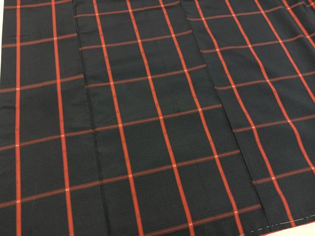 平和屋着物■上質な紬 格子柄 正絹 逸品 未使用 BAAX8323mz