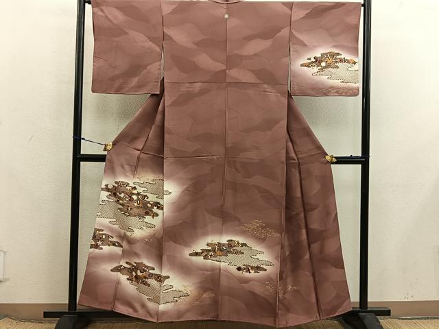 平和屋着物■訪問着 宝尽くし花文 暈し染め 金彩 正絹 逸品 BAAX8327mz