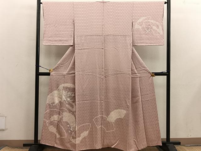 平和屋着物■訪問着 絞り 刺繍 地紙重ね菊花文 正絹 逸品 BAAX8349mz