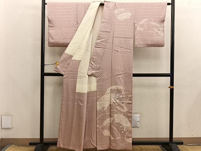 平和屋着物■訪問着 絞り 刺繍 地紙重ね菊花文 正絹 逸品 BAAX8349mz