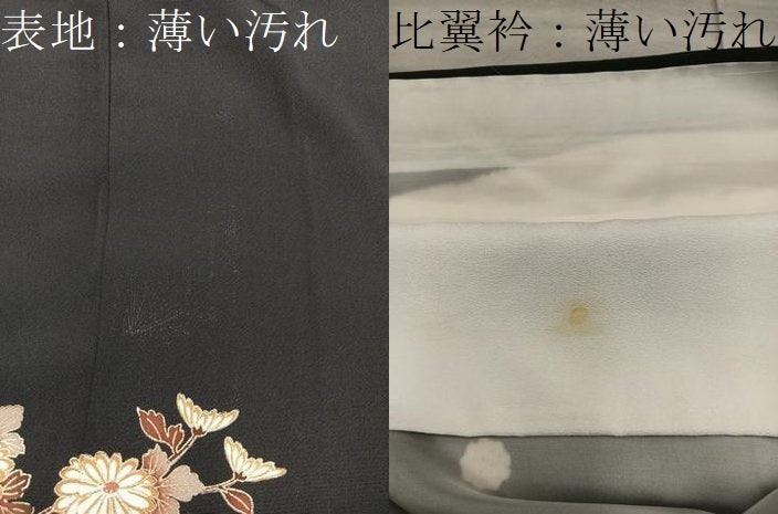 平和屋着物■豪華黒留袖 駒刺繍 飛鶴花文 暈し染め 金彩 正絹 逸品 BAAX8355mz