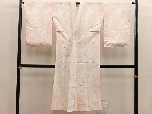 平和屋着物■長襦袢 無双仕立て 流水花地紋 暈し染め 正絹 逸品 BAAX8363mz