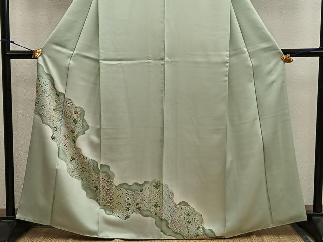 平和屋着物■訪問着 草花文 暈し染め 正絹 逸品 BAAX8372mz