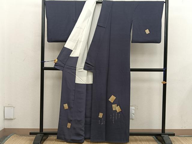 平和屋着物■友禅師・京の名工・伝統工芸士・樽本伊勢蔵 訪問着 色紙重ね花文 金彩 正絹 逸品 BAAX8378mz