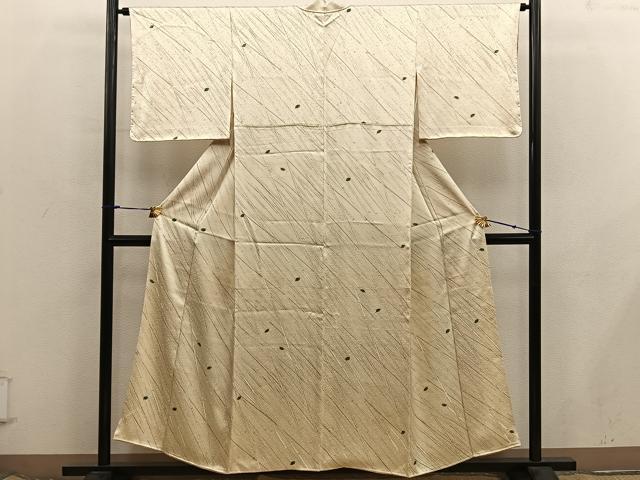 平和屋着物■上質な小紋 舞葉文 正絹 逸品 BAAX8380mz
