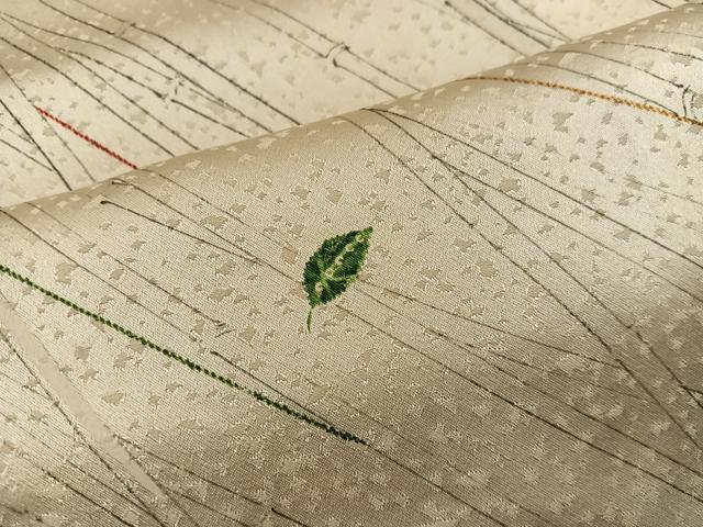 平和屋着物■上質な小紋 舞葉文 正絹 逸品 BAAX8380mz