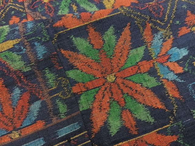 平和屋着物■上質な紬 菊花文 正絹 逸品 BAAX8409mz