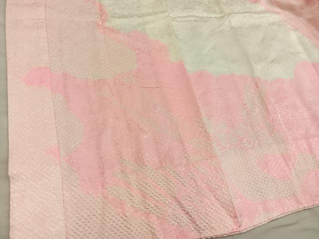 平和屋着物■振袖用長襦袢 袷 絞り 飛鶴文 半衿刺繍 正絹 逸品 BAAX8412mz