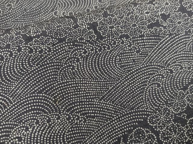 平和屋着物■東京染伝統工芸士 金田昇 小紋 立波花文 正絹 逸品 BAAX8419mz