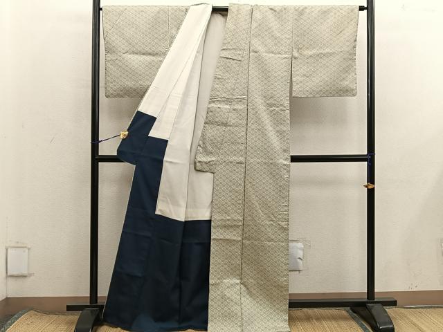 平和屋着物■上質な紬 菱 正絹 逸品 BAAX8430mz