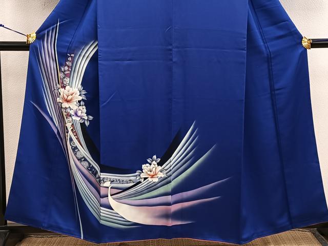 平和屋着物■訪問着 孔雀花文 暈し染め 金糸 正絹 逸品 BAAX8441mz