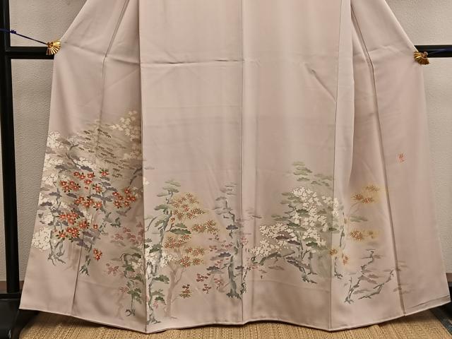 平和屋着物■訪問着 友禅 作家物 枝椿 正絹 逸品 BAAX8447mz