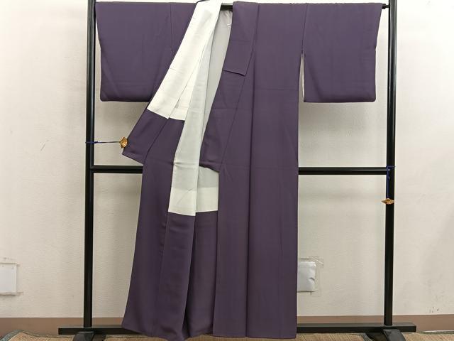 平和屋着物■上質な色無地 濃色 正絹 逸品 BAAX8450mz
