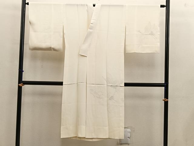 平和屋着物■長襦袢 無双仕立て 飛鶴文 白色 正絹 逸品 BAAX8452mz