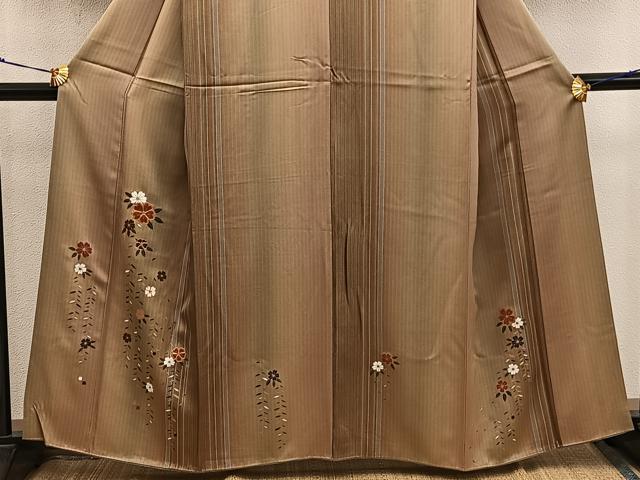 平和屋着物■訪問着 駒刺繍 舞桜文 金彩 正絹 逸品 BAAX8465mz