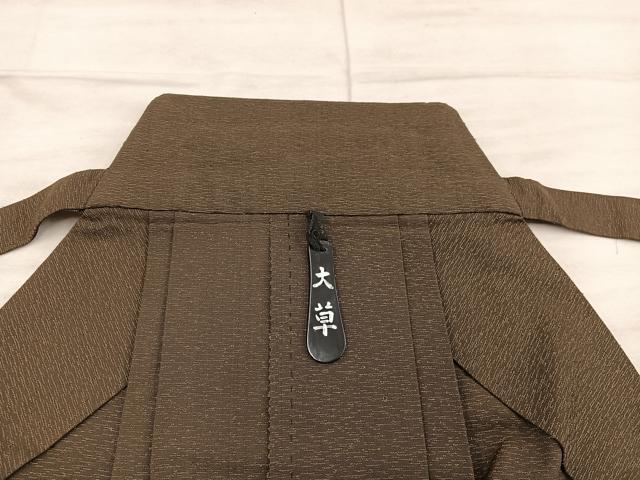 平和屋着物●男性 行灯袴 媚茶色 正絹 逸品 BAAX8485mz