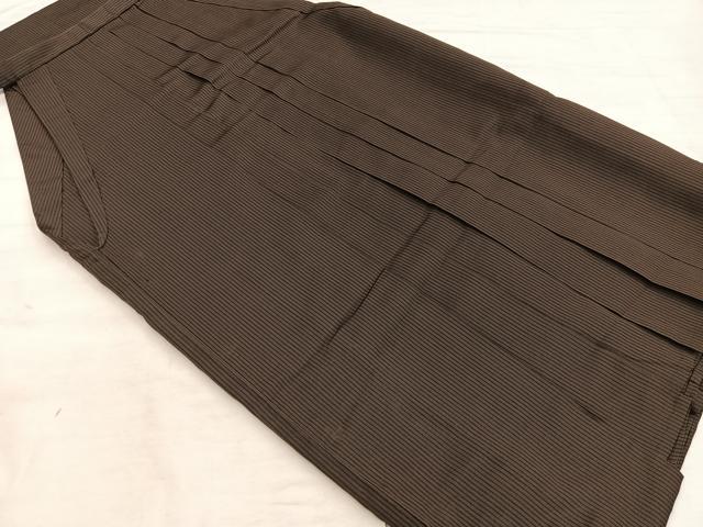平和屋着物●男性 行灯袴 縞 正絹 逸品 BAAX8490mz
