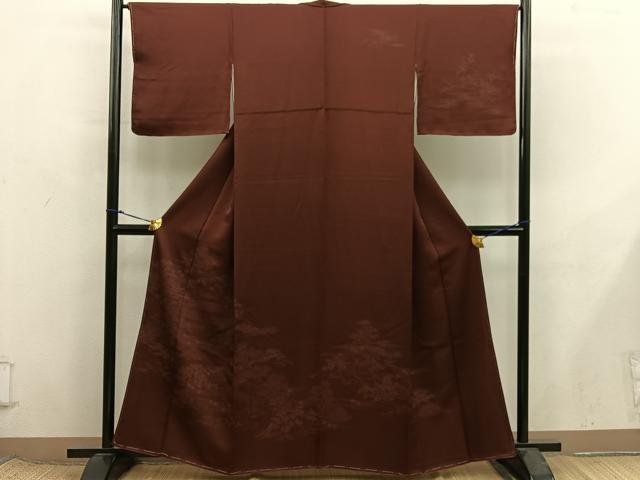 平和屋着物■訪問着 刺繍 風景花文 正絹 逸品 未使用 BAAX8505mz
