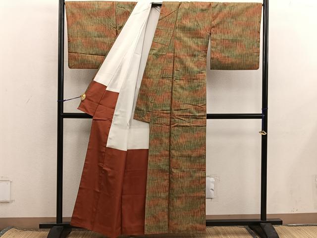 平和屋着物■上質な紬 霞文 正絹 逸品 BAAX8532mz