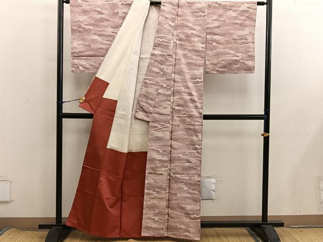 平和屋着物■上質な紬 霞文 正絹 逸品 BAAX8539mz