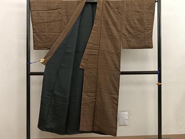 平和屋着物■男性 紬 絣文様 正絹 逸品 BAAX8554mz