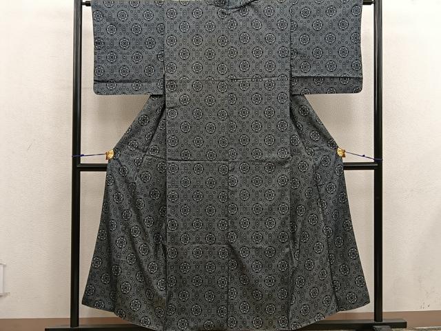 平和屋着物■本場大島紬 割込み絣 正絹 逸品 BAAX8583mz