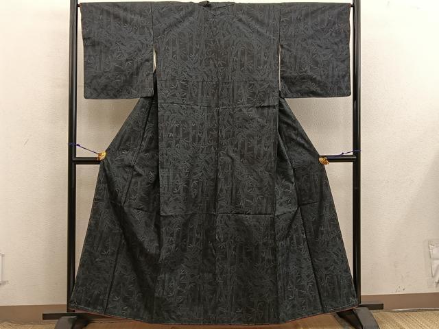 平和屋着物■本場大島紬 笹竹文 正絹 逸品 未使用 BAAX8604mz