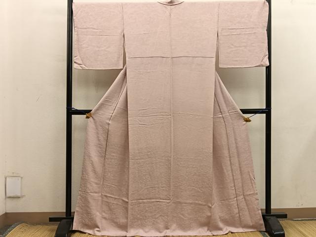 平和屋着物■上質な色無地 草花地紋 ときがら茶色 さが美扱い 正絹 逸品 BAAX8617mz